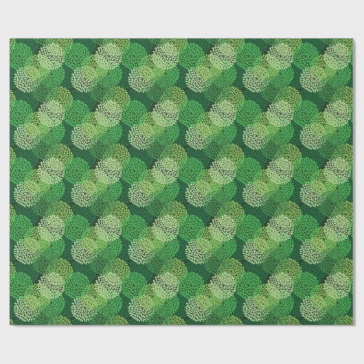 Papier Cadeau Green floral (Plat)