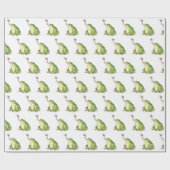 Papier Cadeau Green Frog Catching a Fly (Plat)