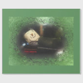 Papier Cadeau Green Frosty S'mores Snowman (Plat)
