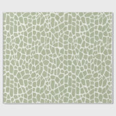 Papier Cadeau Green Giraffe Print Birthday (Plat)