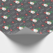 Papier Cadeau Green Gnome Arbre de Noël Motif (Coin)