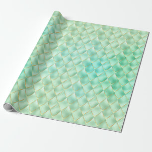 Papier Cadeau Green Golden Pearl Sirène Dragon Scales Motif