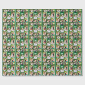 Papier Cadeau Green Graduate 9 Photo Collage Moderne Graduation (Plat)
