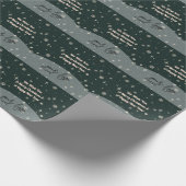 Papier Cadeau Green Joyeux Noël Business votre logo Salutations (Coin)