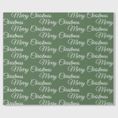 Papier Cadeau Green Merry Christmas (Plat)