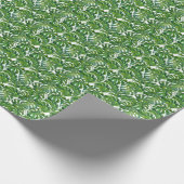 Papier Cadeau Green Monstera Feuilles Tropical sans couture (Coin)