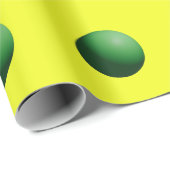 Papier Cadeau Green on Yellow (Coin rond)