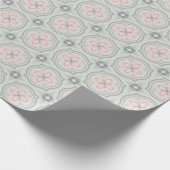 Papier Cadeau Green Pastel Floral Tiles (Coin)
