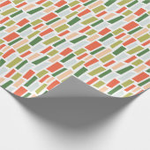 Papier Cadeau Green Peach Orange Broken Rectangle Mosaic Pattern (Coin)
