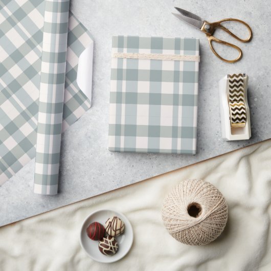 Papier Cadeau Green Plaid En vichy Country Farmhouse Simple (Artisanat)