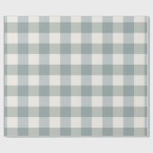 Papier Cadeau Green Plaid En vichy Country Farmhouse Simple (Plat)