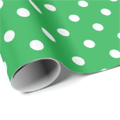 Papier Cadeau Green Polka (Coin rond)