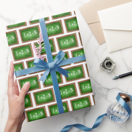 Papier Cadeau Green Slate Chalkboard Math Enseignant Classe (Cadeaux)
