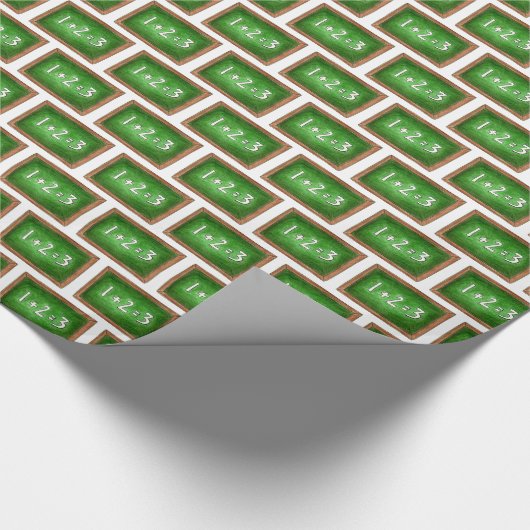 Papier Cadeau Green Slate Chalkboard Math Enseignant Classe (Coin)
