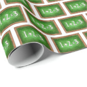 Papier Cadeau Green Slate Chalkboard Math Enseignant Classe (Coin rond)