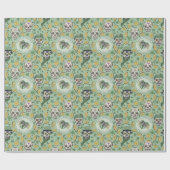 Papier Cadeau Green St Patrick's Day Irlandais Crâne à sucre per (Plat)