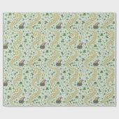 Papier Cadeau Green St. Patrick's Day Leprechaun Pot d'or (Plat)