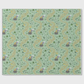 Papier Cadeau Green St. Patrick's Day Leprechaun Pot d'or (Plat)