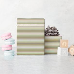 Papier Cadeau Green Stripes Élégant Moderne & mignon Cadeau d'an