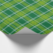 Papier Cadeau Green & White St. motif de plaid d'addition Patron (Coin)