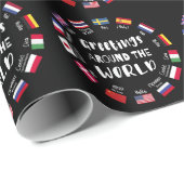 Papier Cadeau Greetings around the world - Hello in all language (Coin rond)