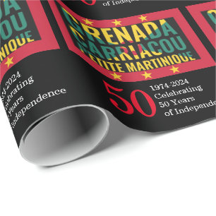 Papier Cadeau GRENADA 50e anniversaire de l'indépendance Personn