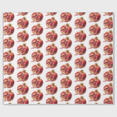 Papier Cadeau Grenade de fruit aquarelle tendance moderne (Plat)