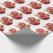 Papier Cadeau Grenade de fruit aquarelle tendance moderne (Coin)