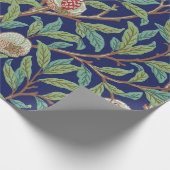 Papier Cadeau Grenade et petit oiseau, William Morris (Coin)
