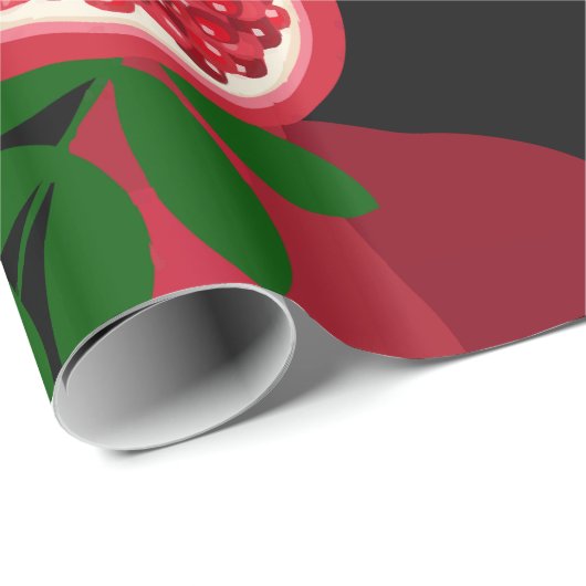 Papier Cadeau grenade noire (Coin rond)