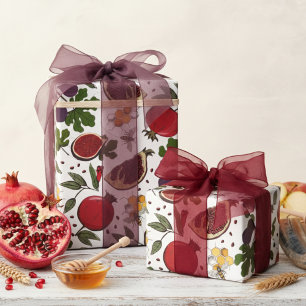 Papier Cadeau Grenades, Figues et Abeilles