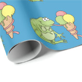 Papier Cadeau Grenouille à crème glacée (Coin rond)