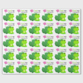 Papier Cadeau Grenouille Anniversaire Pun Lotus Leaf Flower (Plat)