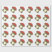 Papier Cadeau Grenouille aux champignons mignons (Plat)