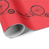 Papier Cadeau Grenouille Cycliste (Coin rond)