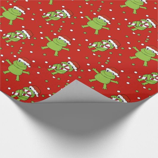 Papier Cadeau Grenouille de Noël (Coin)