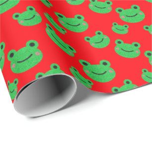 Papier Cadeau Grenouille de Noël