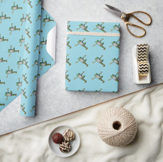 Papier Cadeau Grenouille de yoga (Artisanat)