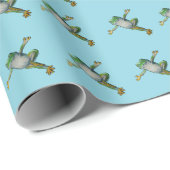 Papier Cadeau Grenouille de yoga (Coin rond)