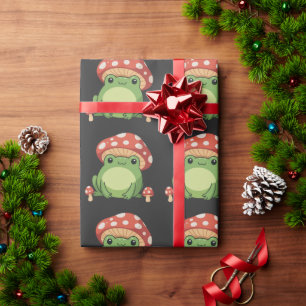 Papier Cadeau Grenouille esthétique Cottagecore mignonne avec ch