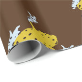 Papier Cadeau Grenouille jaune (Coin rond)