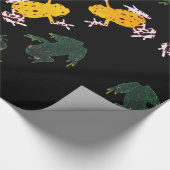 Papier Cadeau Grenouille jaune verte (Coin)