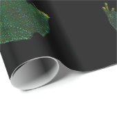 Papier Cadeau Grenouille jaune verte (Coin rond)