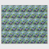 Papier Cadeau Grenouille se relaxer sur un tapis de Lily (Plat)