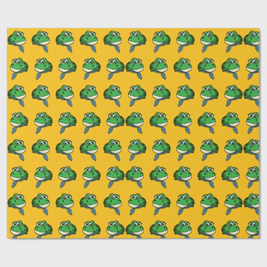 Papier Cadeau Grenouille souriante (Plat)