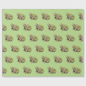 Papier Cadeau Grenouille verte (Plat)