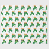Papier Cadeau Grenouille verte (Plat)