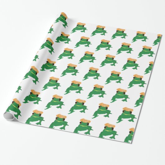Papier Cadeau Grenouille verte (Déroulé)