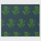 Papier Cadeau Grenouille verte (Plat)