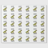 Papier Cadeau Grenouille Verte Drôle (Plat)